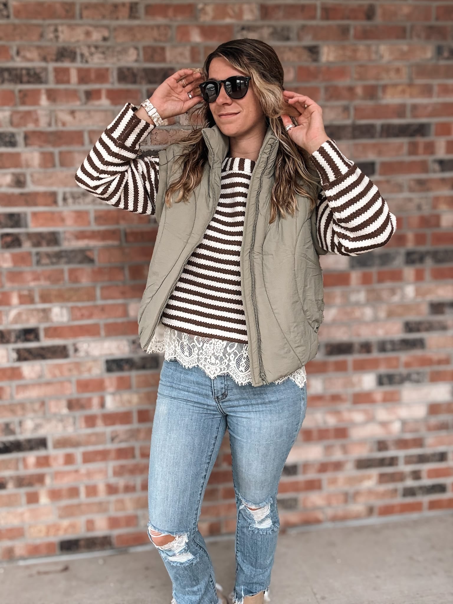 Vest Sculpted Quilted Mock Neck Puffer Vest Raising Brave Boutique