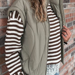 Vest Sculpted Quilted Mock Neck Puffer Vest Raising Brave Boutique