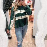 Tops Retro Patchwork Colorblock Hoodie Raising Brave Boutique