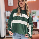 Tops Retro Patchwork Colorblock Hoodie Raising Brave Boutique