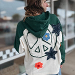 Tops Retro Patchwork Colorblock Hoodie Raising Brave Boutique