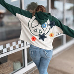 Tops Retro Patchwork Colorblock Hoodie Raising Brave Boutique