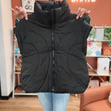 Vest Sculpted Quilted Mock Neck Puffer Vest Raising Brave Boutique