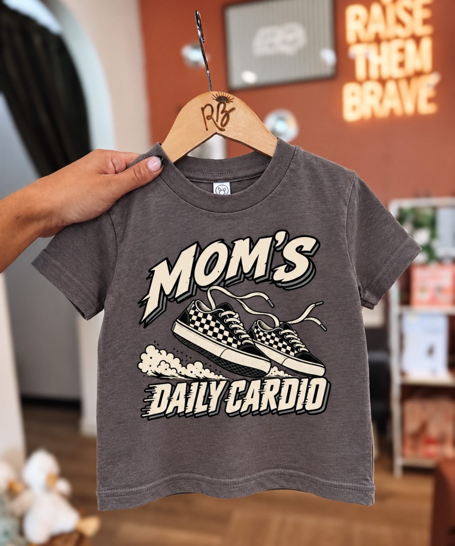 baby tees Mom's Daily Cardio Tee Raising Brave Boutique