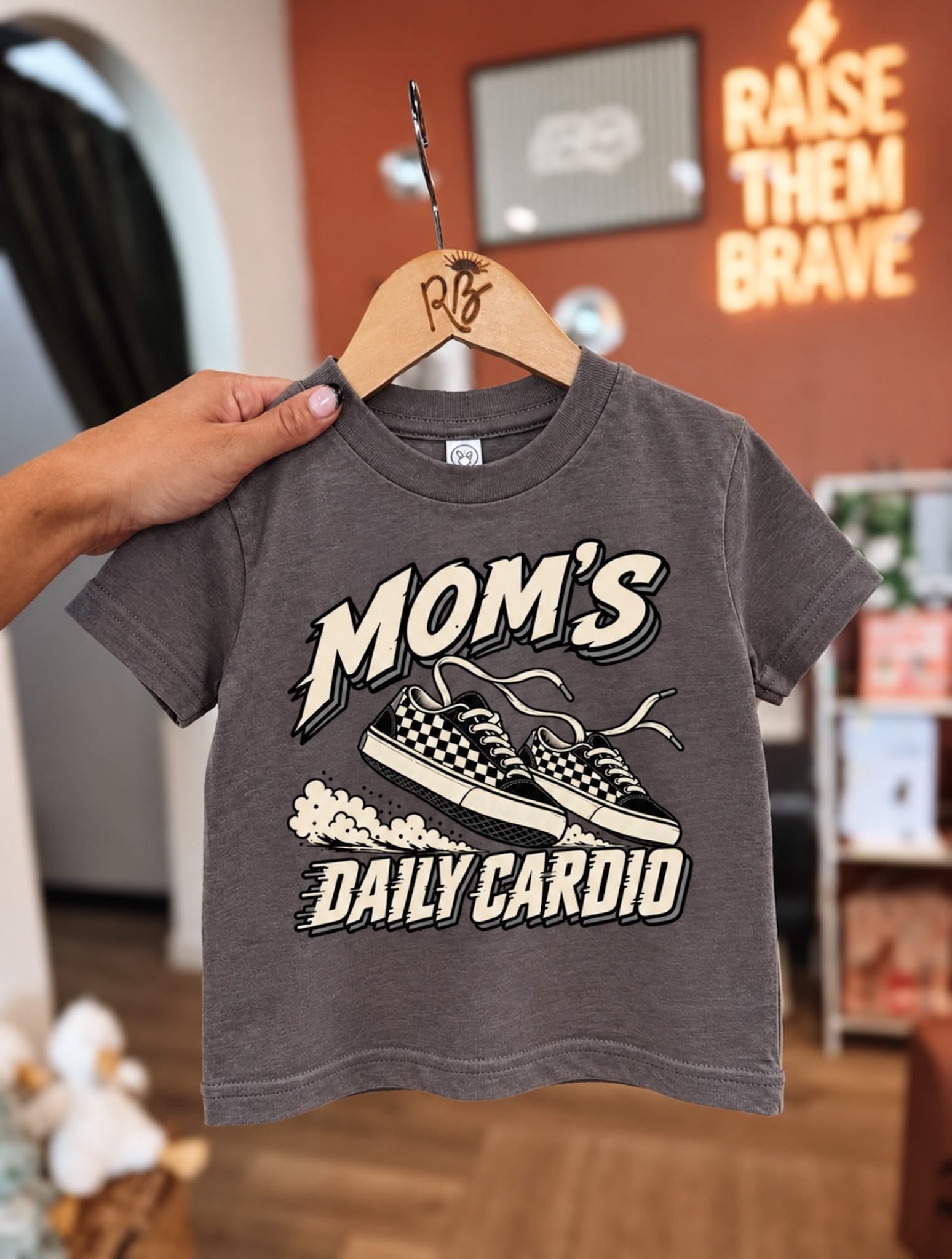 baby tees Mom's Daily Cardio Tee Raising Brave Boutique