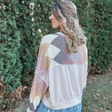 Oversized Argyle Knit Top