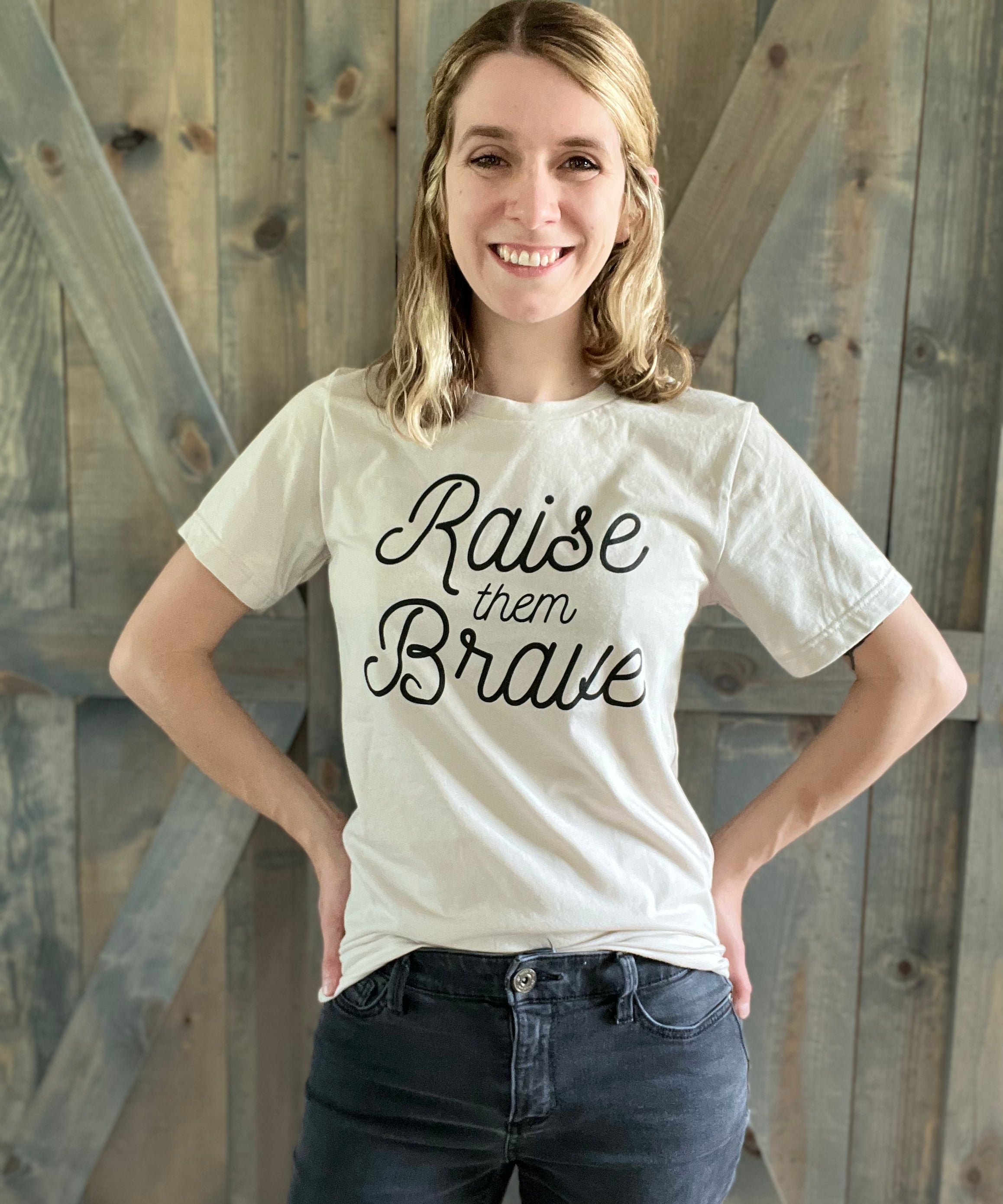 Raise Them Brave Tee- Ash Raising Brave