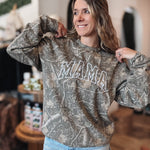 Sweatshirt Camo Mama Embroidered Sweatshirt Raising Brave Boutique