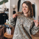 Sweatshirt Camo Mama Embroidered Sweatshirt Raising Brave Boutique