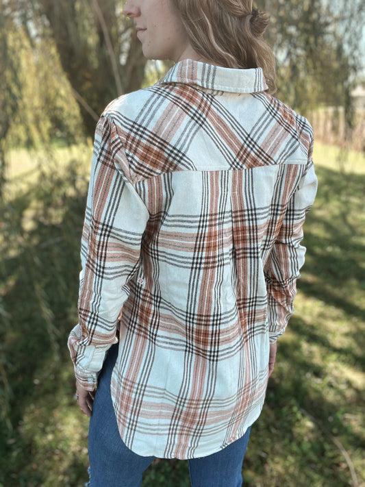 Rust Button Up Flannel