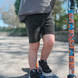 Urban Ribbed Acid Wash Biker Shorts