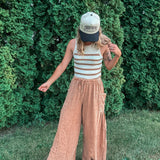 Vintage Mineral Wash Wide Leg Pants in Mustard - Raising Brave