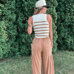Vintage Mineral Wash Wide Leg Pants in Mustard - Raising Brave