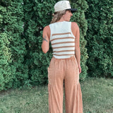 Vintage Mineral Wash Wide Leg Pants in Mustard - Raising Brave