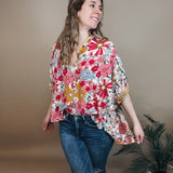 Blossom Breeze Oversized Floral Top