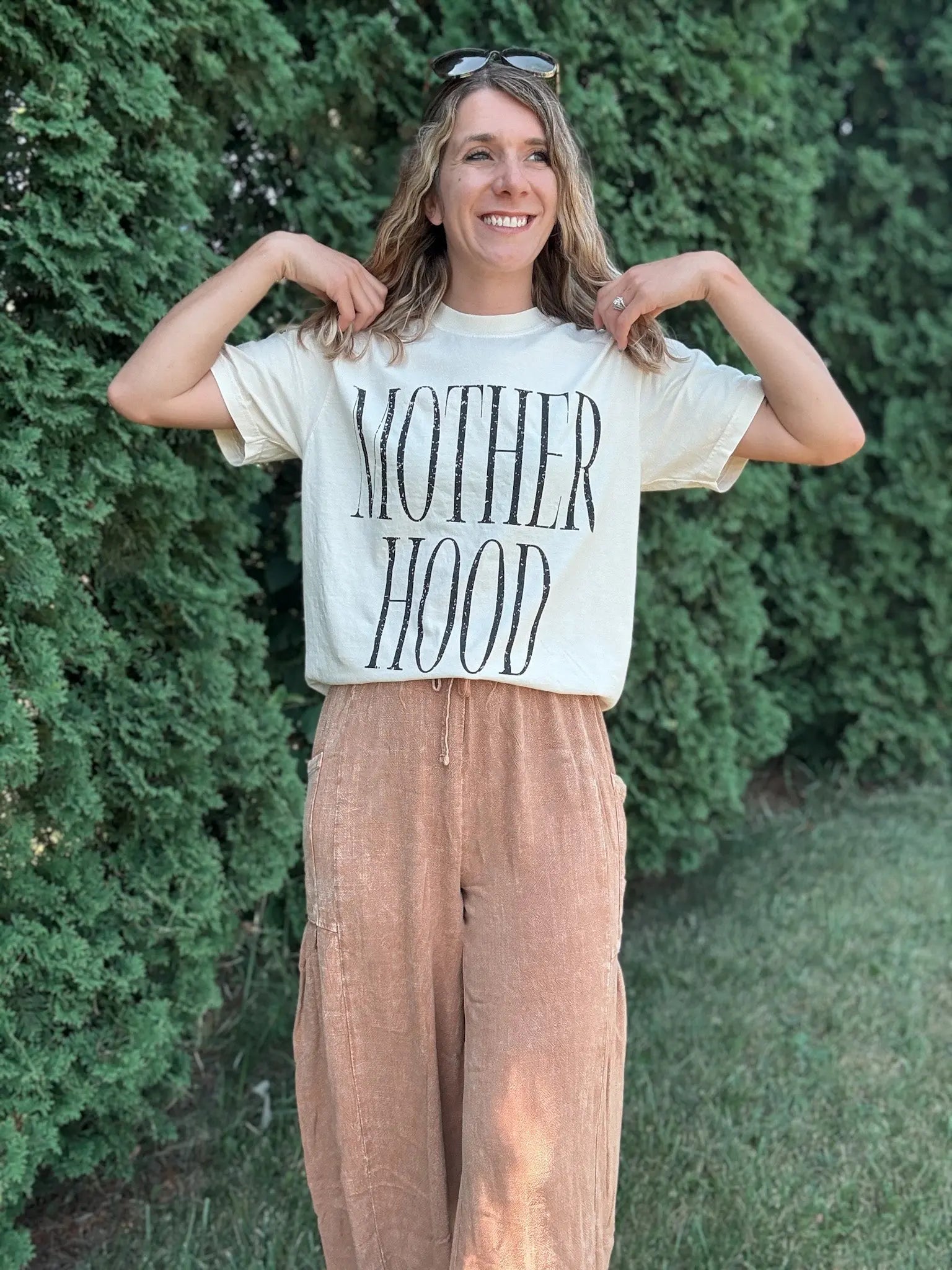 Distressed Motherhood Tee Hey Jude Graphic Tees