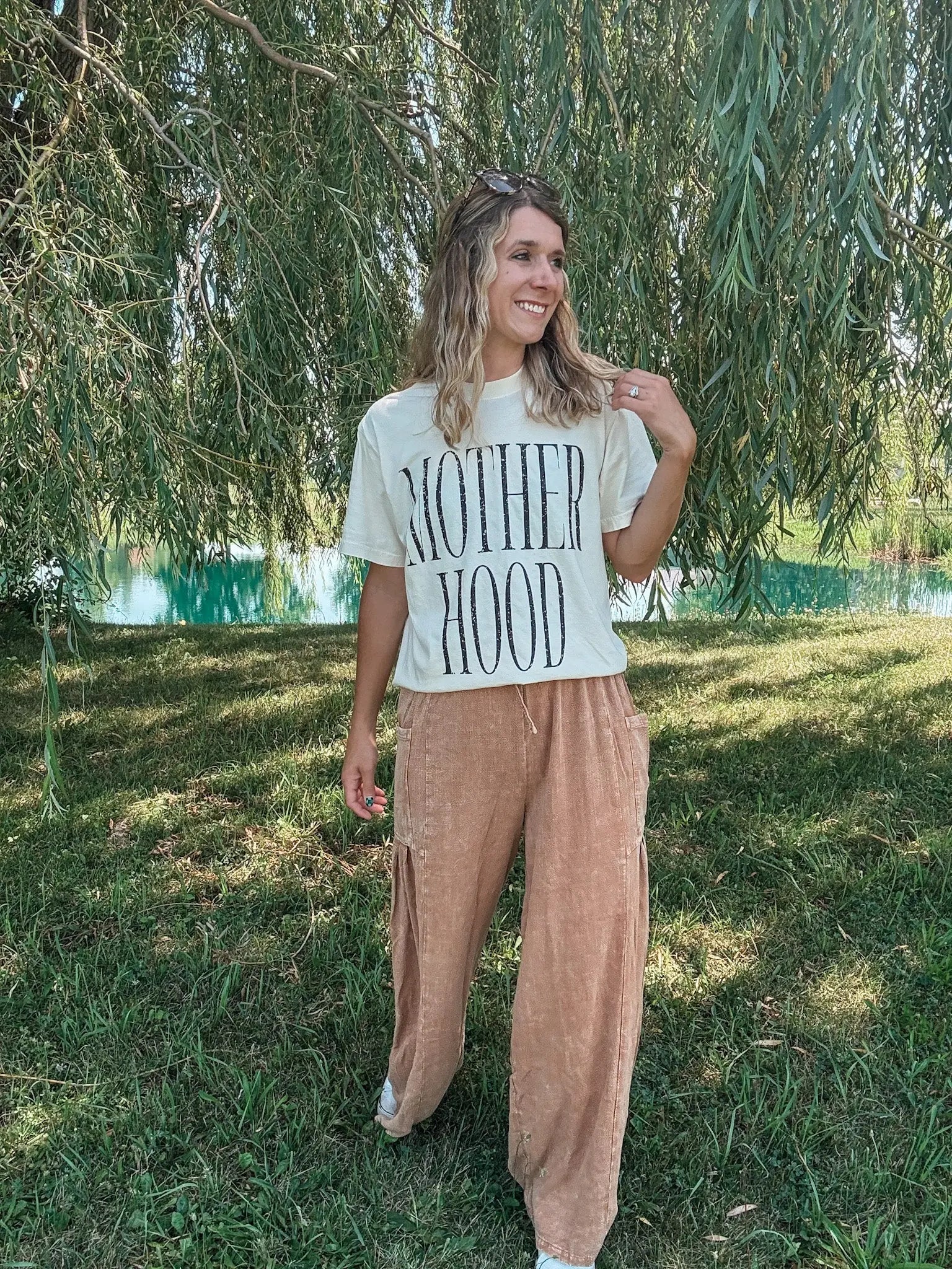 Distressed Motherhood Tee Hey Jude Graphic Tees