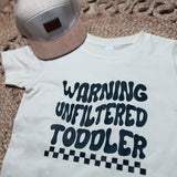 Warning Unfiltered Toddler Tee - Raising Brave