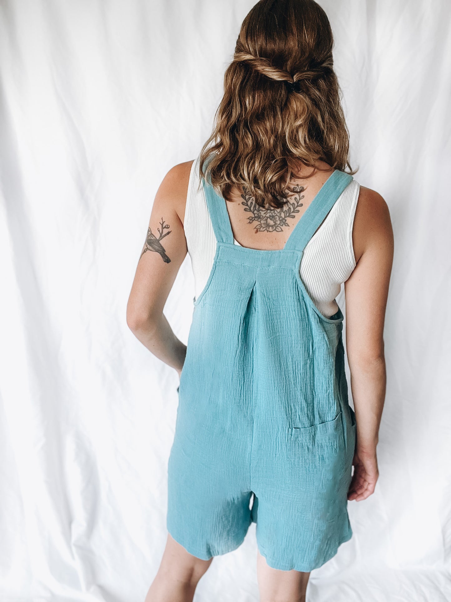 Gauze Overall Romper