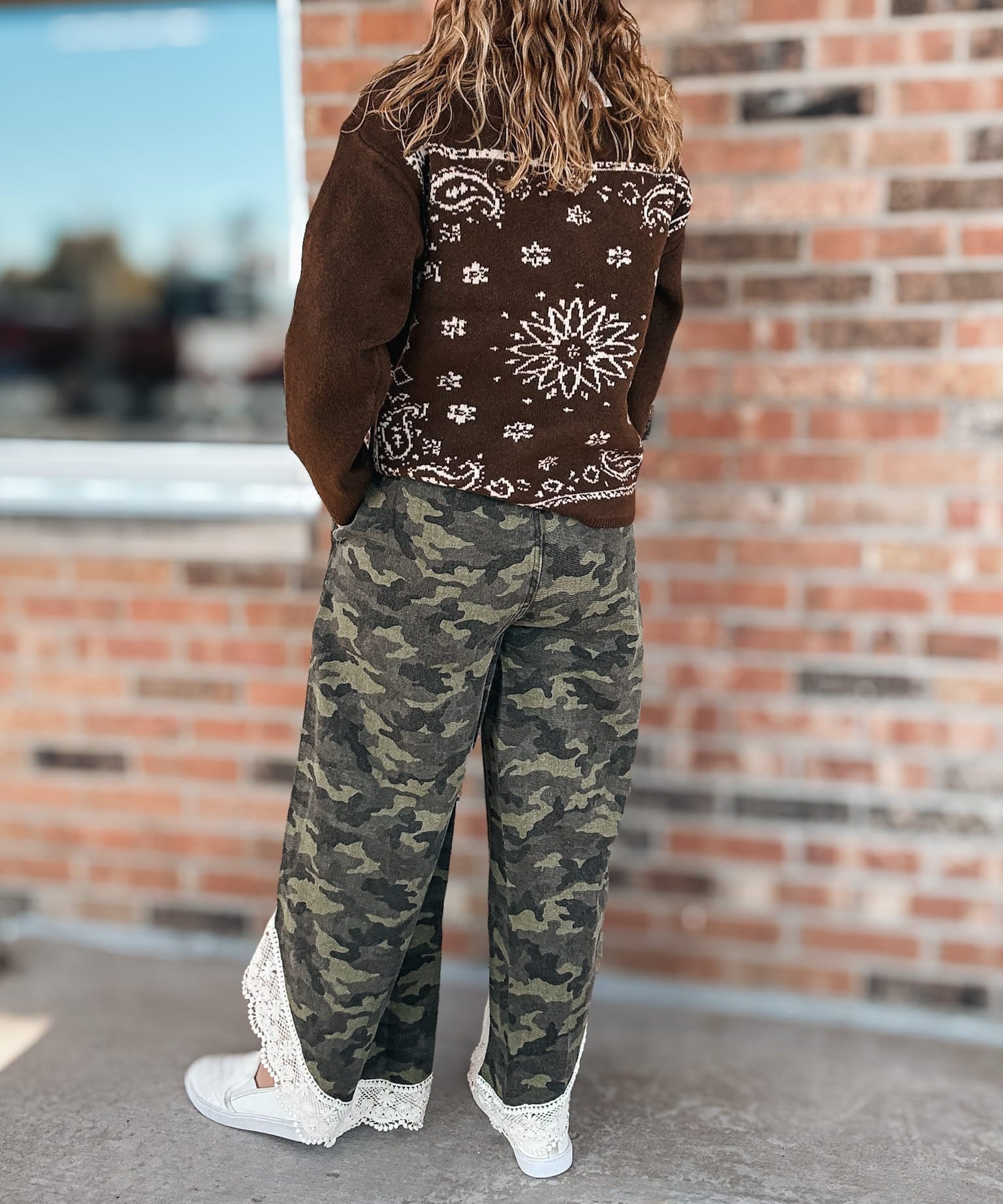 Sweaters Western Bandana Crewneck Sweater Raising Brave Boutique