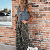 Pants Camo Print Lace Wide Leg Pants Raising Brave Boutique