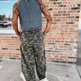 Pants Camo Print Lace Wide Leg Pants Raising Brave Boutique