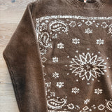 Sweaters Western Bandana Crewneck Sweater Raising Brave Boutique