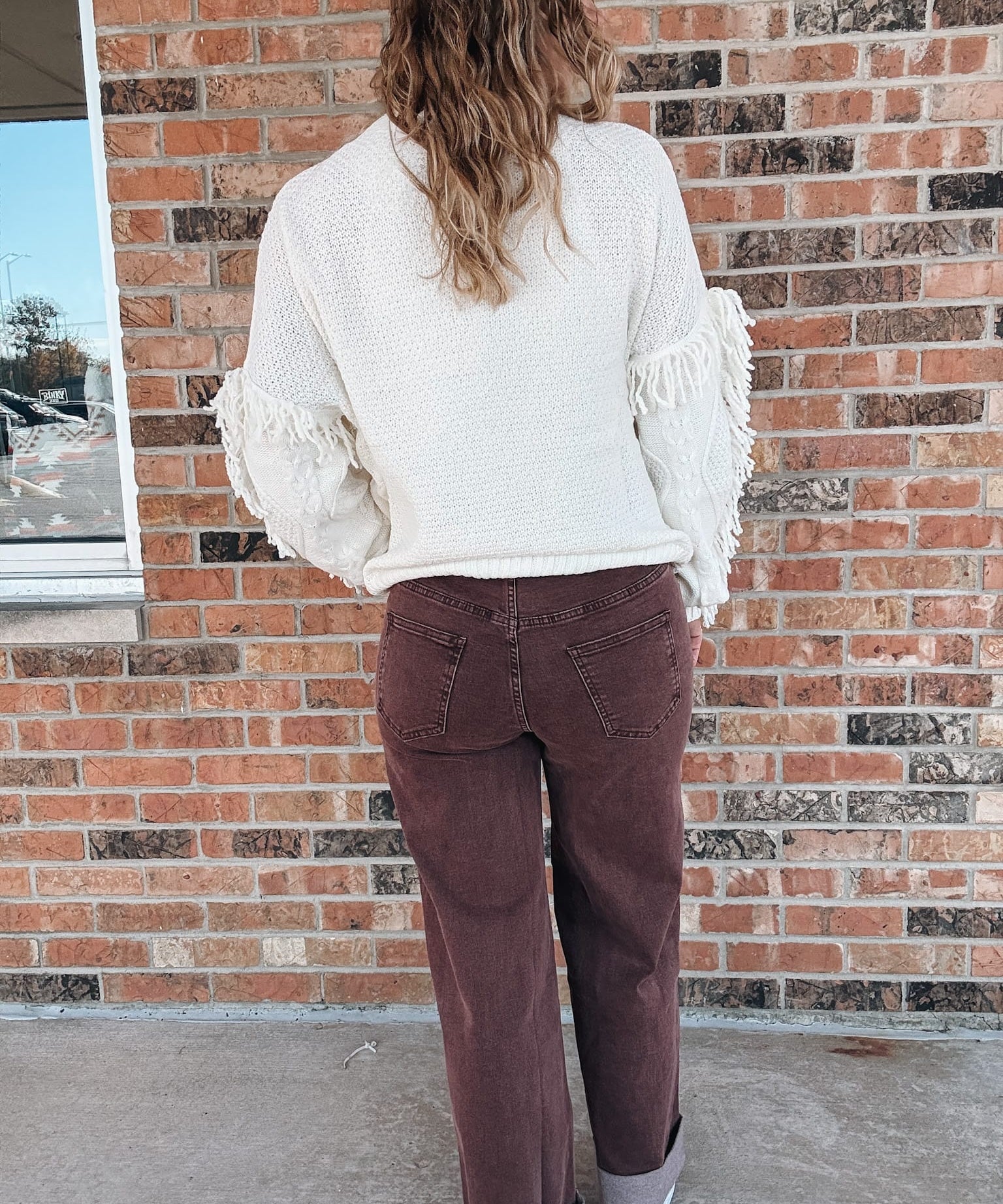 Denim Espresso Studded High Waisted Jeans Raising Brave Boutique