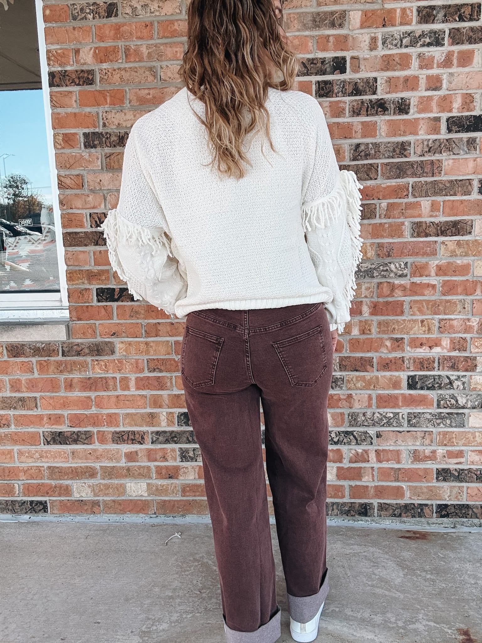 Denim Espresso Studded High Waisted Jeans Raising Brave Boutique
