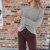 Sweaters Raw Edge Olive Sweater Raising Brave Boutique