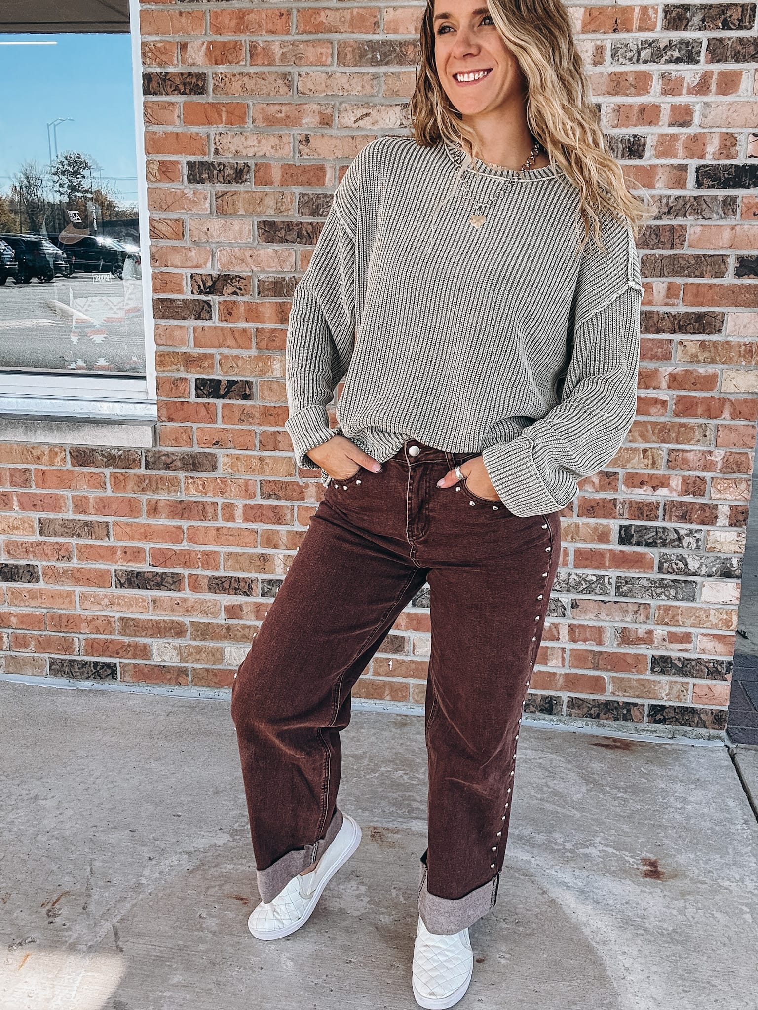 Sweaters Raw Edge Olive Sweater Raising Brave Boutique