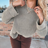 Sweaters Raw Edge Olive Sweater Raising Brave Boutique
