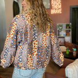 Jackets Patchwork Quilted Puffer Jacket Raising Brave Boutique