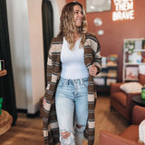 Cardigan Striped Longline Cardigan Raising Brave Boutique