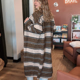 Cardigan Striped Longline Cardigan Raising Brave Boutique