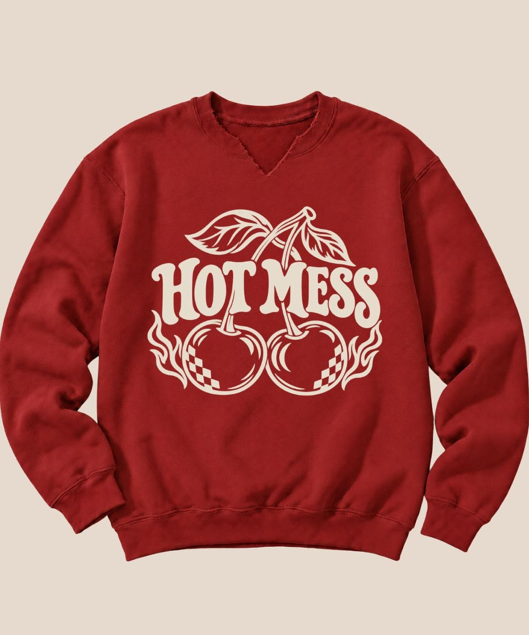 Sweatshirt Hot Mess Cherry Crew Raising Brave Boutique