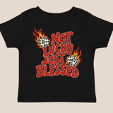 baby tees Not Lucky Just Blessed Tee Raising Brave Boutique