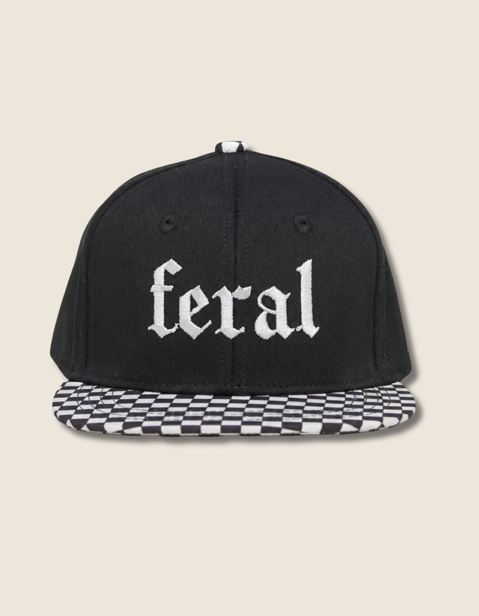 Snapback Feral Checkered Snapback Raising Brave Boutique