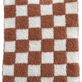 Terracotta Checkered Child Throw Blanket