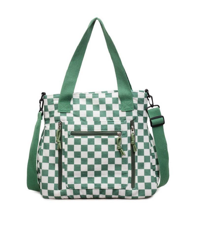 Purses Checkmate Carry All Corduroy Tote Bag Raising Brave Boutique