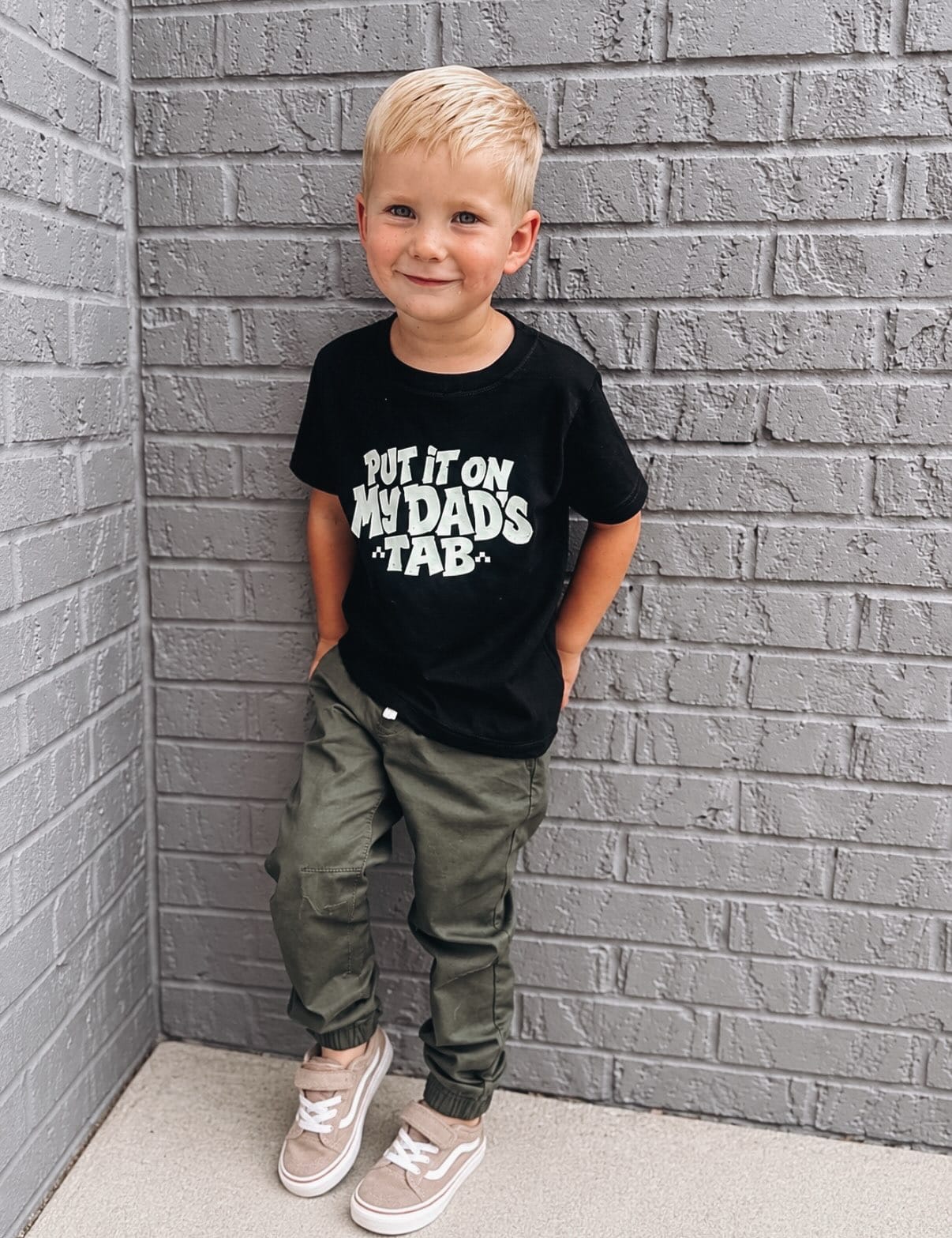baby tees Put in On Dad's Tab Tee Raising Brave Boutique