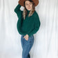 Emerald Knit Poncho Sweater - Raising Brave