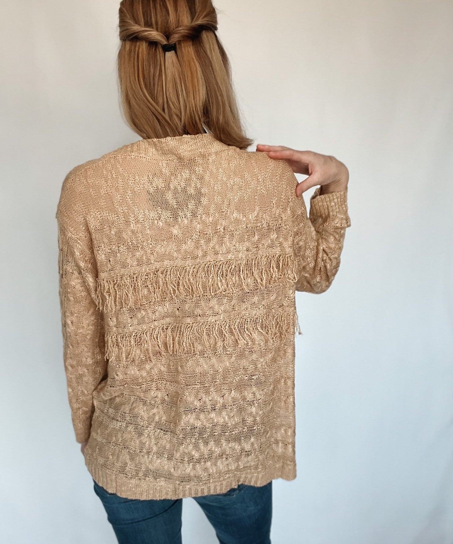 Get Your Fringe On Gold Sweater - Raising Brave