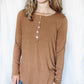 Hooked On You Button Long Sleeve Top - Raising Brave
