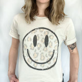 Leopard Smiley Tee - Raising Brave