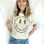 Leopard Smiley Tee - Raising Brave