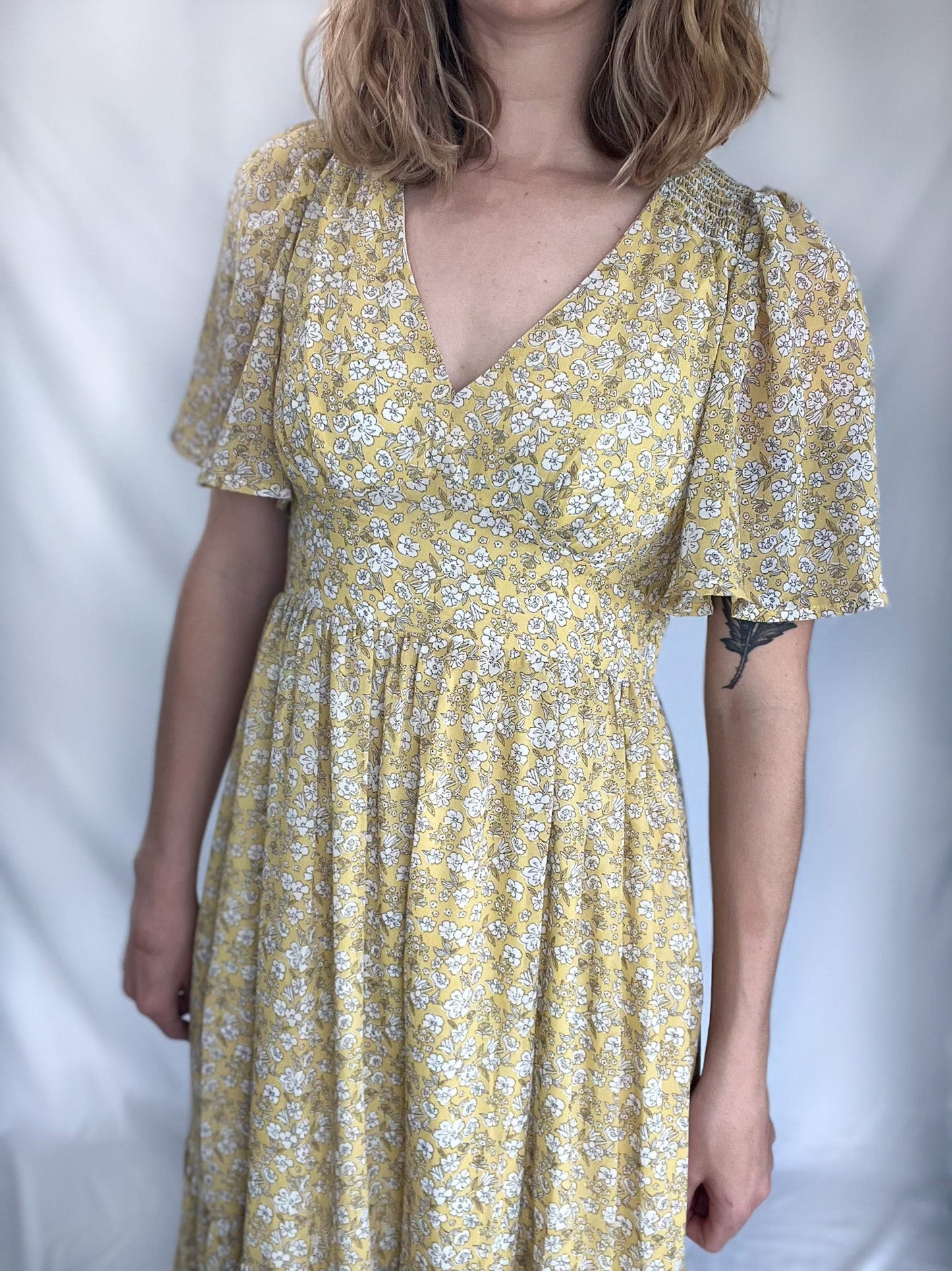Picking Wildflowers Marigold Midi Dress - Raising Brave