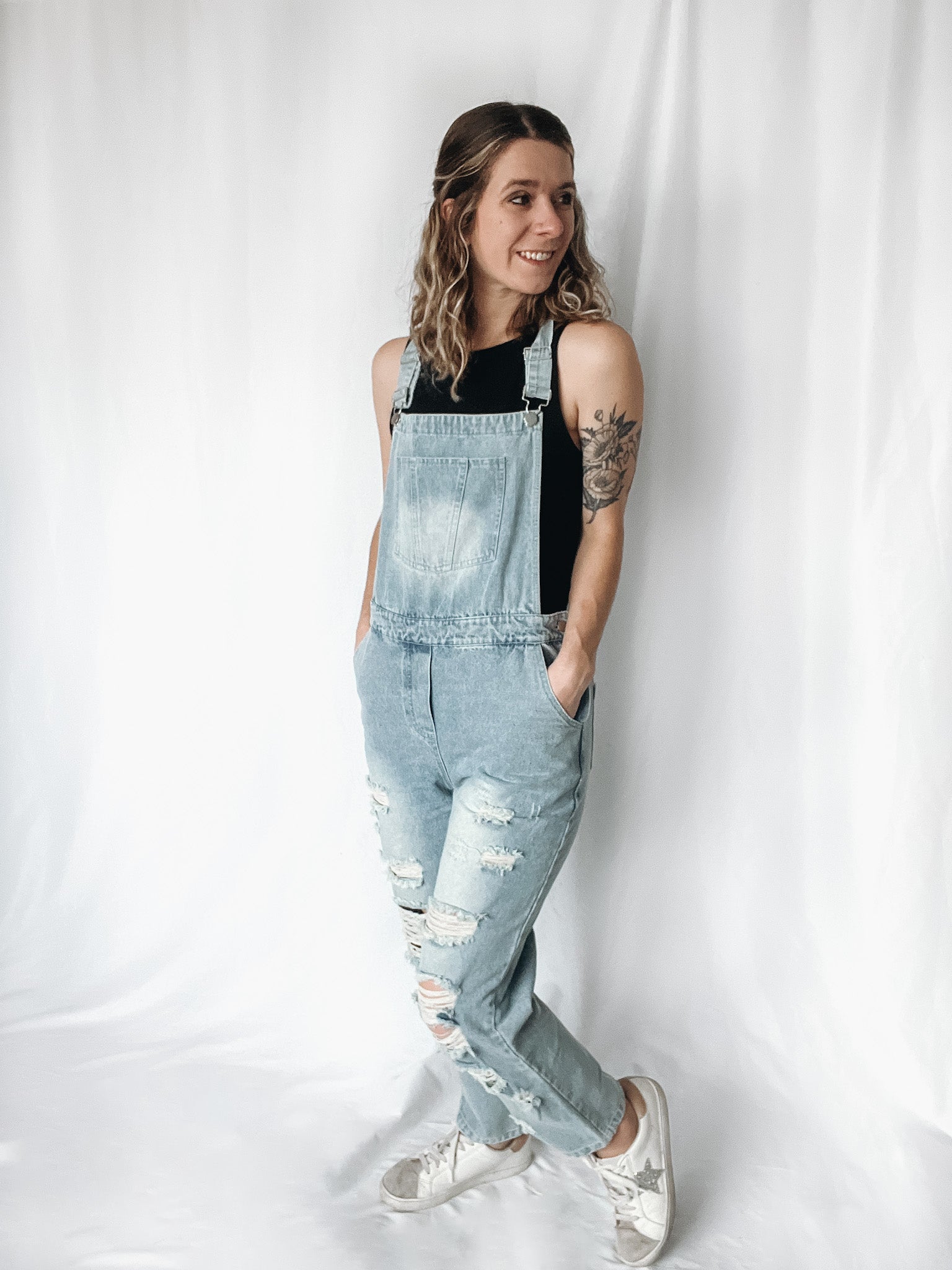 Urban Chic Distressed Overalls - Raising Brave
