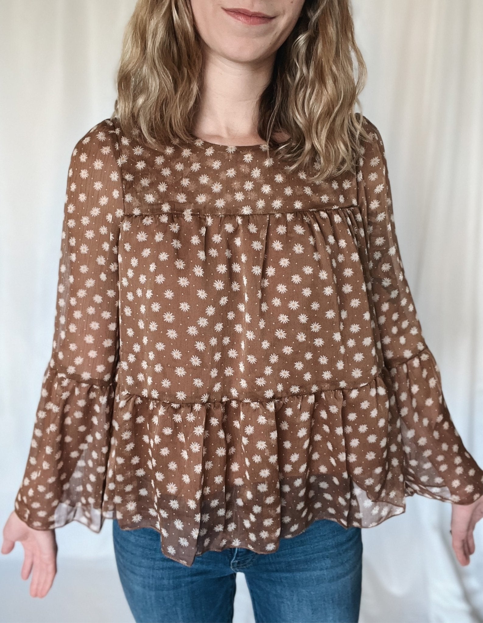 Whoopsie Daisy Chiffon Blouse - Raising Brave